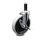 Service Caster 5 Inch Thermoplastic Rubber Wheel 1-1/5 Inch Expanding Stem Caster with Brake SCC-EX05S510-TPRS-SLB-114 - alternate 1